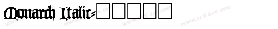 Monarch Italic字体转换